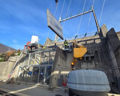 Mise en place d&rsquo;une cloison dans un barrage